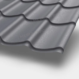 Металлочерепица МП Ламонтерра (VALORI-20-Grey-0.5)