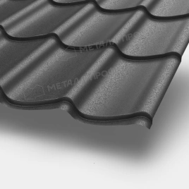 Металлочерепица МП Ламонтерра (VALORI-20-DarkGrey-0.5)