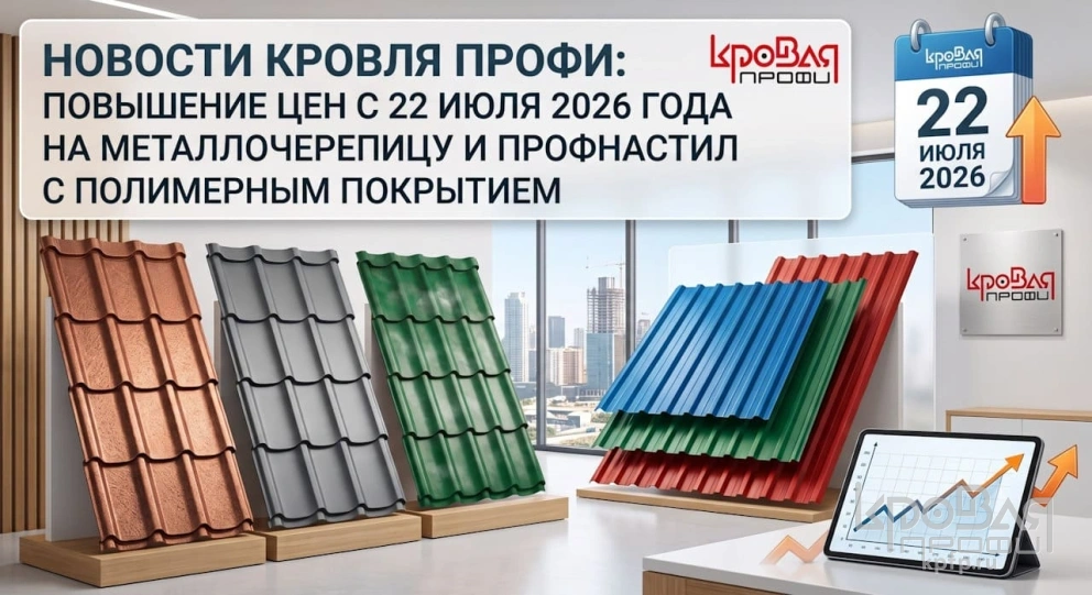 Внимание: Повышение цен на металлочерепицу и профнастил с 22 июля 2026 года